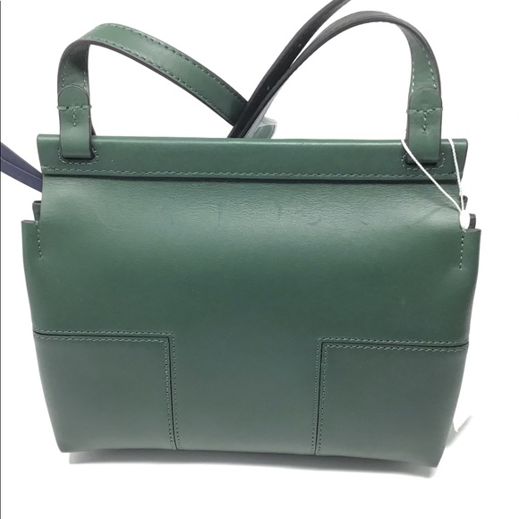 NWOT Tory Burch Block T Leather Crossbody Bag Green - Picture 10 of 17